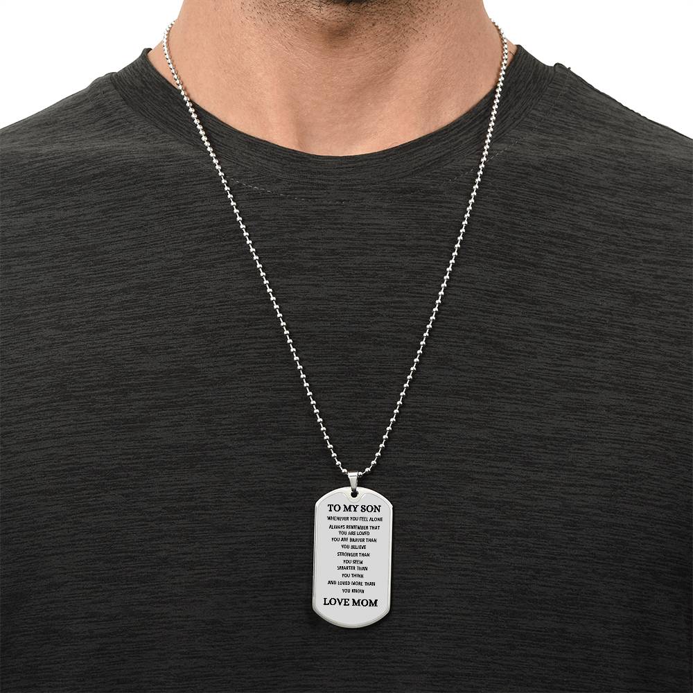 To My Son | Luxury Dog Tag - Chain *