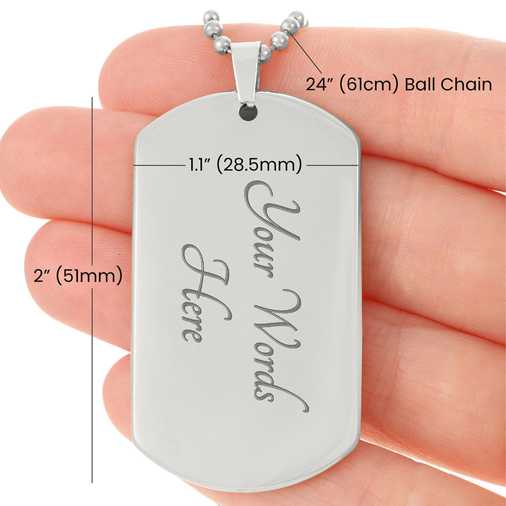 To My Son | Luxury Dog Tag - Chain *