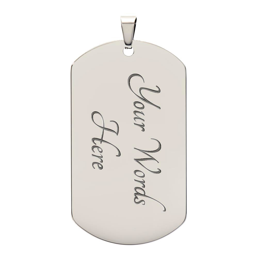 To My Son | Luxury Dog Tag -Chain