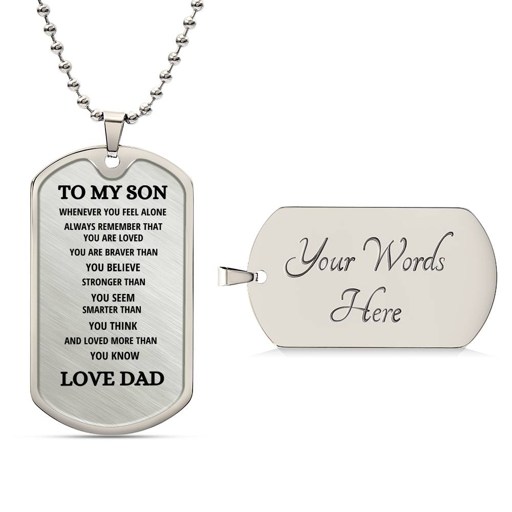 To My Son | Luxury Dog Tag -Chain