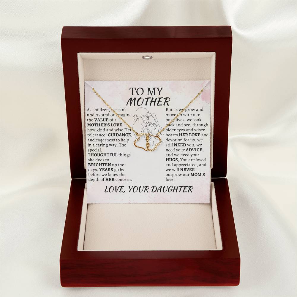 TO MY MOM: Everlasting Love. Pendant: Solid 10k Gold