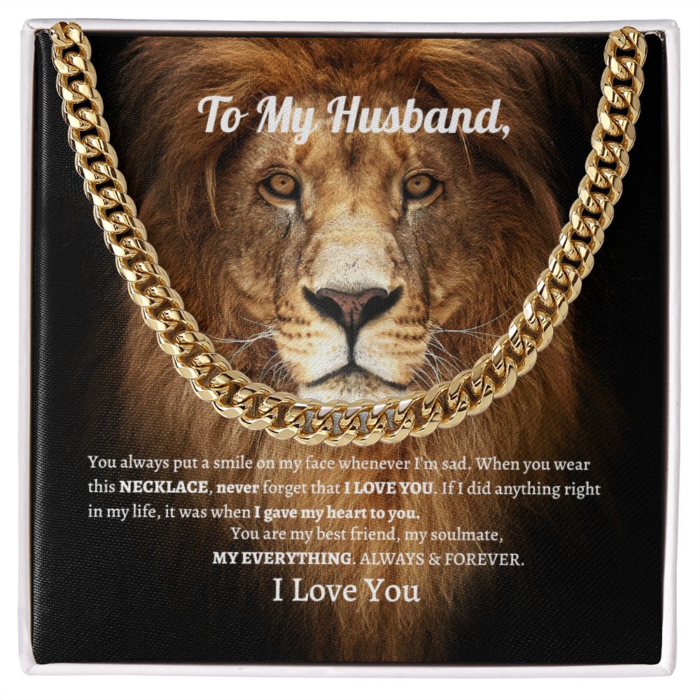 To My Husband | Cuban Link Chain (OREO + LUX BOX + LENGTH EXTENSION)