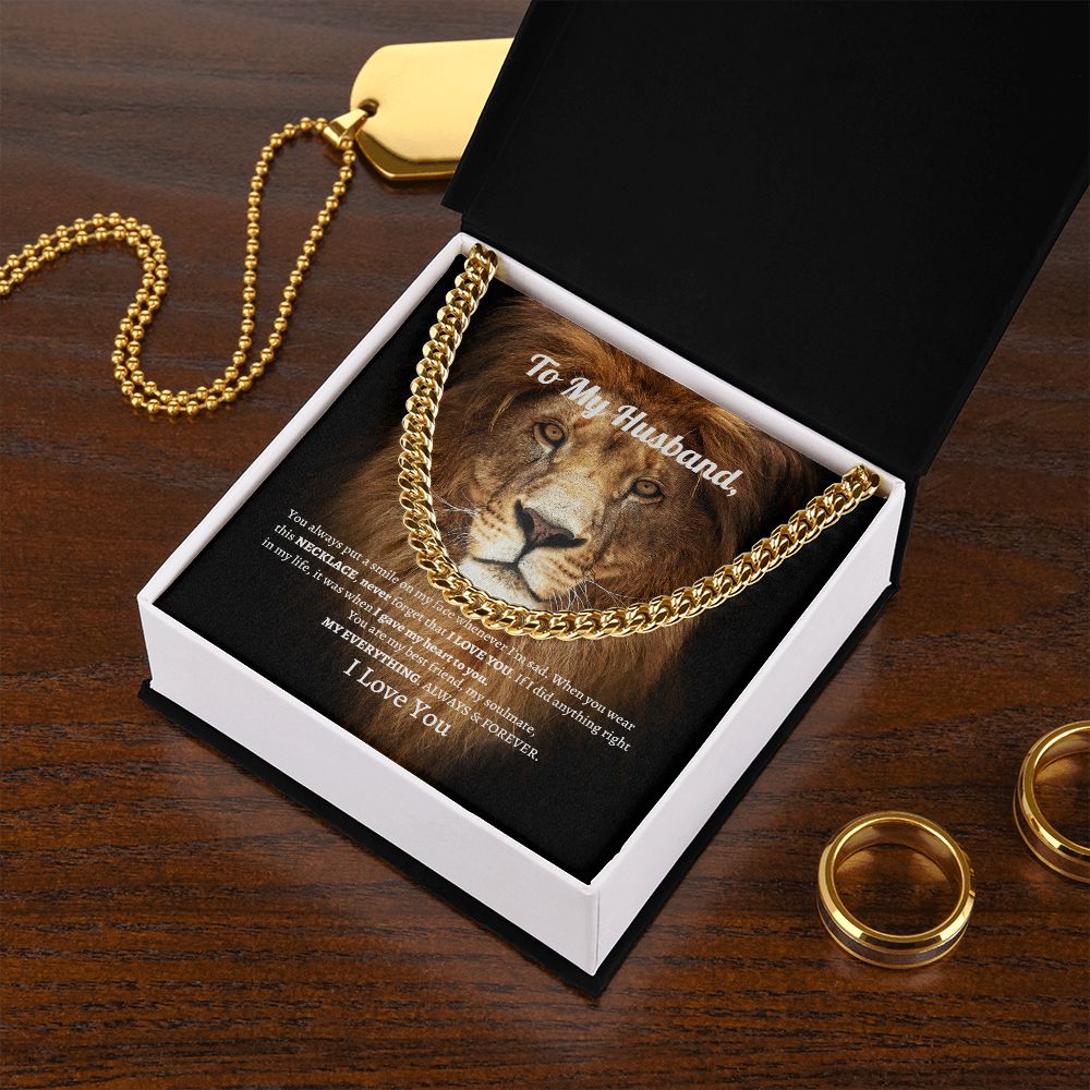 To My Husband | Cuban Link Chain (OREO + LUX BOX + LENGTH EXTENSION)