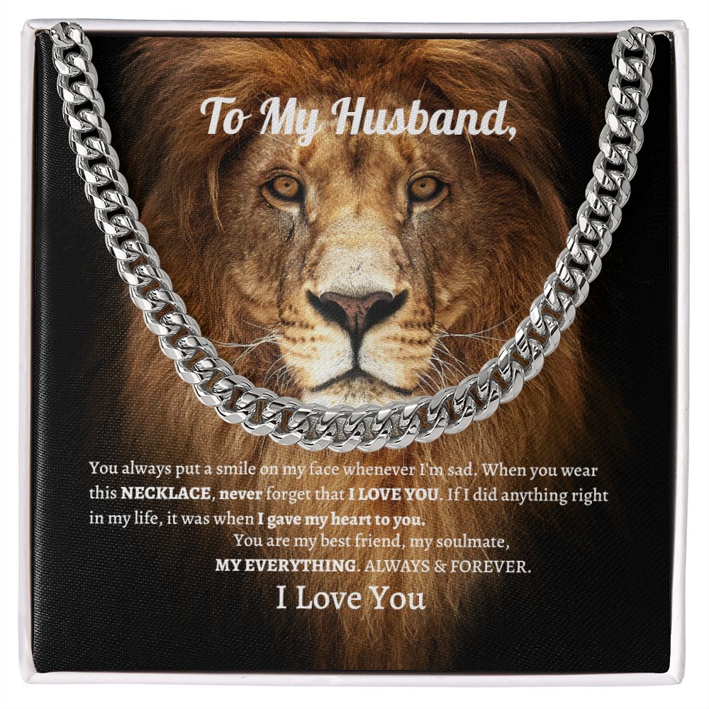 To My Husband | Cuban Link Chain (OREO + LUX BOX + LENGTH EXTENSION)