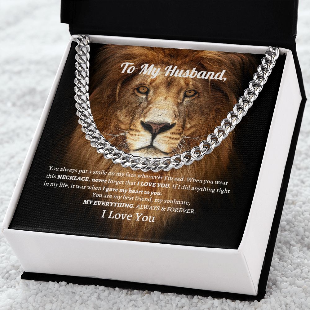 To My Husband | Cuban Link Chain (OREO + LUX BOX + LENGTH EXTENSION)
