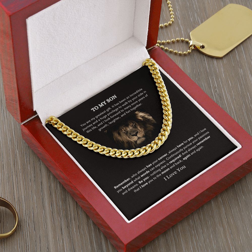 To My Son | Cuban Link Chain (OREO + LUX BOX + LENGTH EXTENSION)