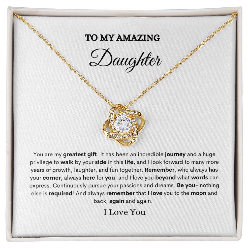 To My Amazing Daughter | Love Knot Necklace