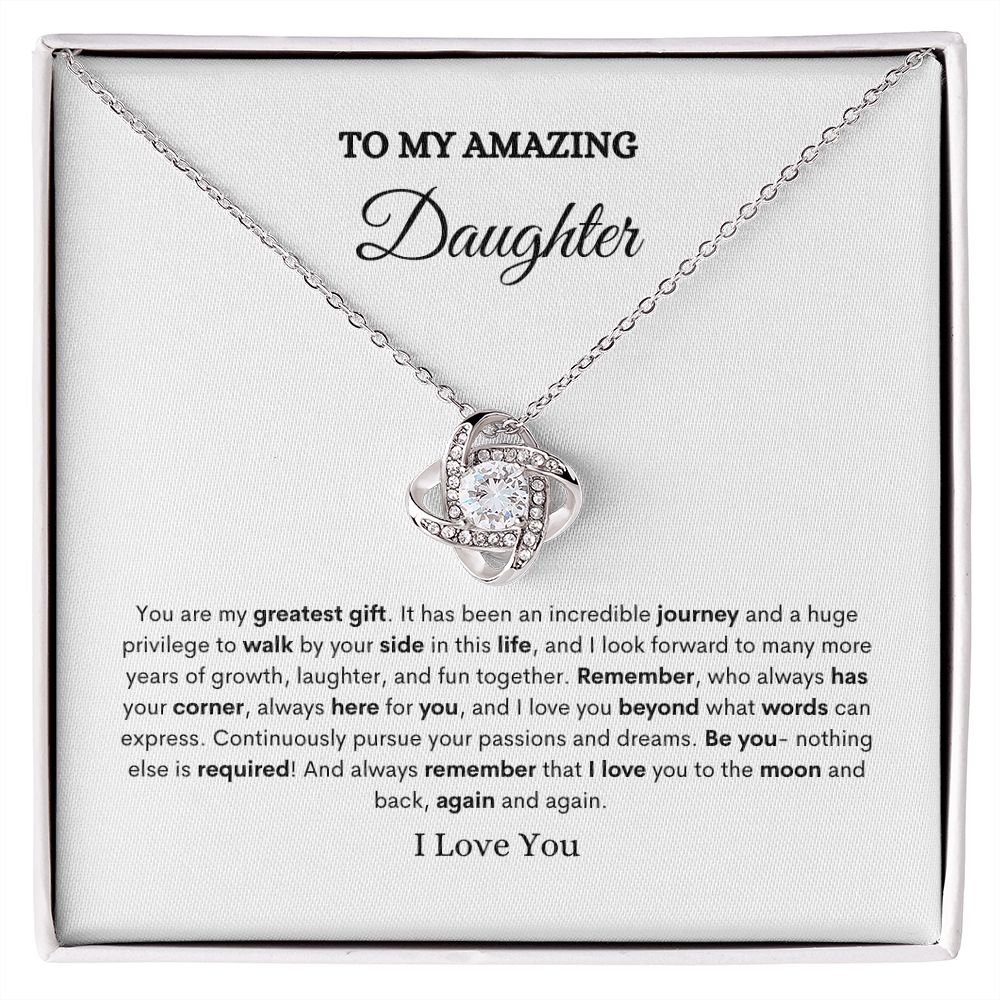 To My Amazing Daughter | Love Knot Necklace