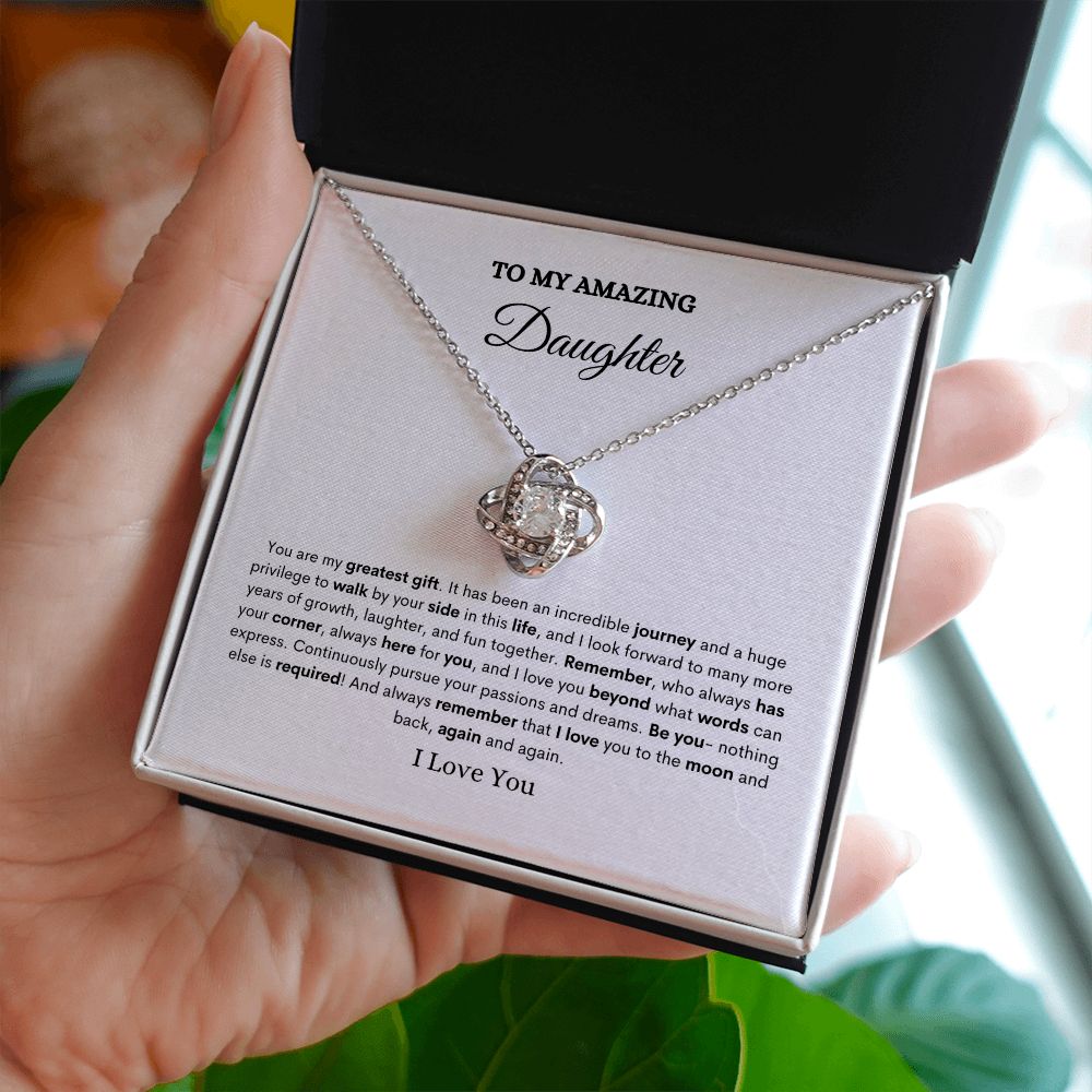 To My Amazing Daughter | Love Knot Necklace