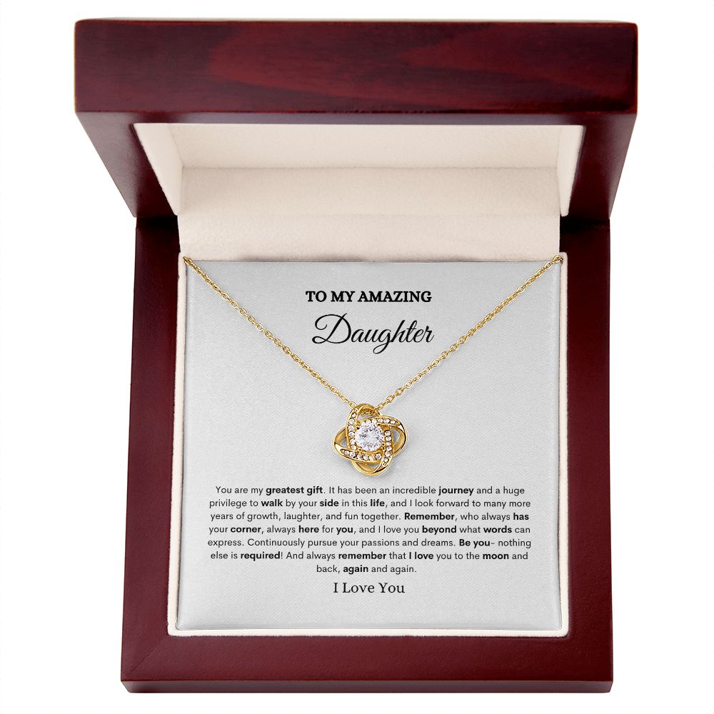 To My Amazing Daughter | Love Knot Necklace