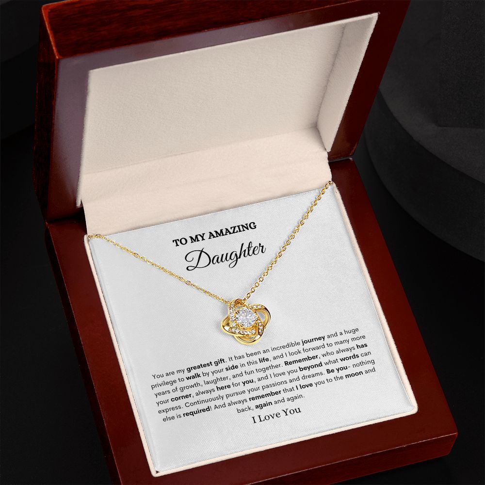 To My Amazing Daughter | Love Knot Necklace