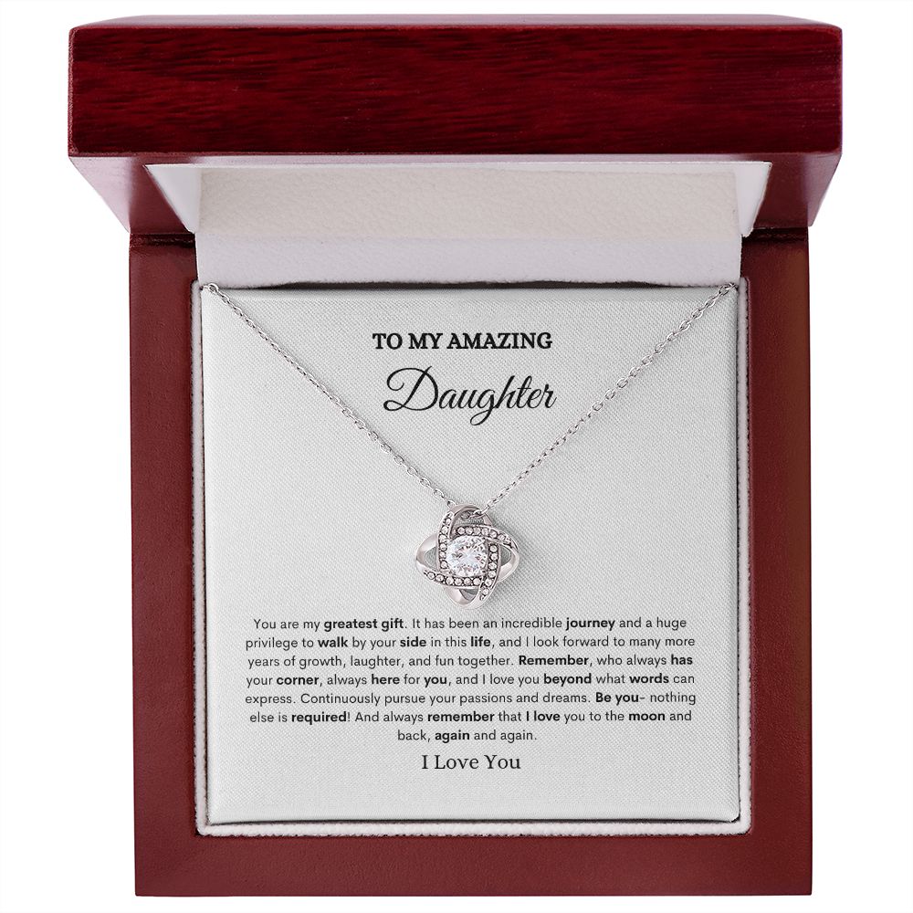 To My Amazing Daughter | Love Knot Necklace