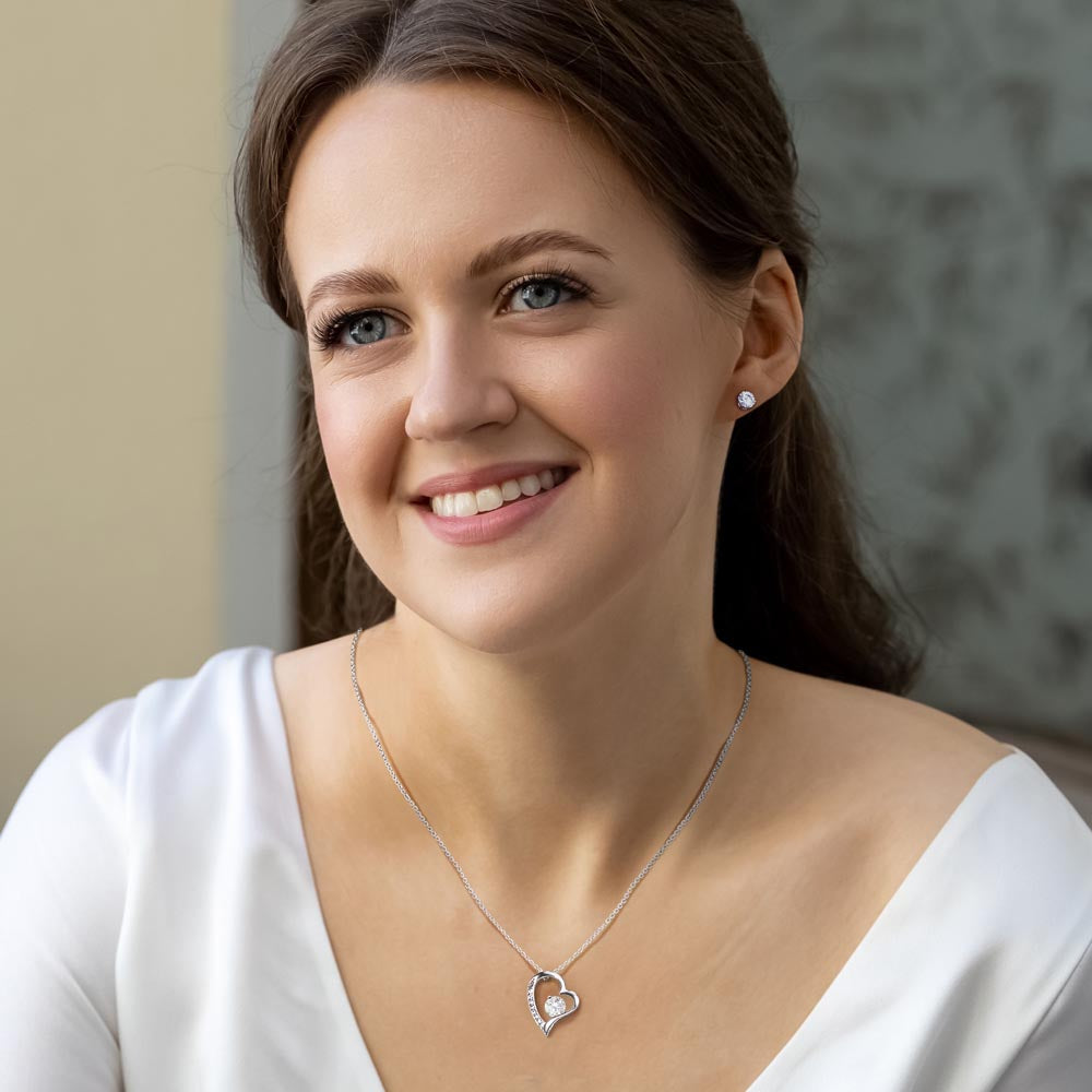 To my amazing Mom | Forever Love Necklace + Clear CZ Earrings