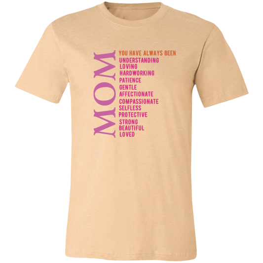 MOM (3) To Mom: Unisex Jersey Short-Sleeve T-Shirt