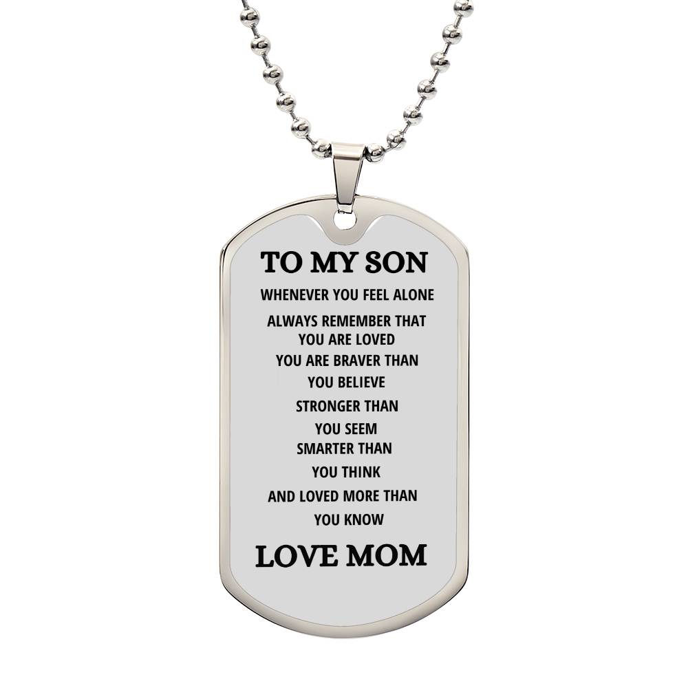 To My Son | Luxury Dog Tag - Chain *