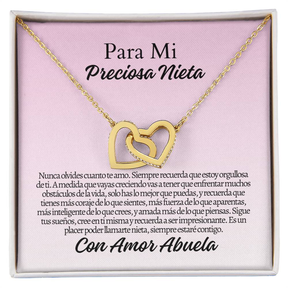 Para Mi Nieta: Interlocking Hearts Necklace (Yellow & White Gold Variants)*