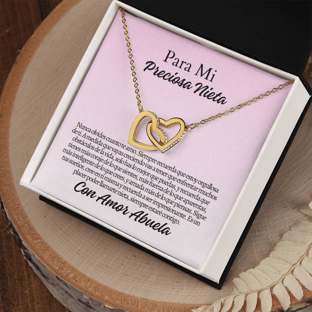 Para Mi Nieta: Interlocking Hearts Necklace (Yellow & White Gold Variants)*