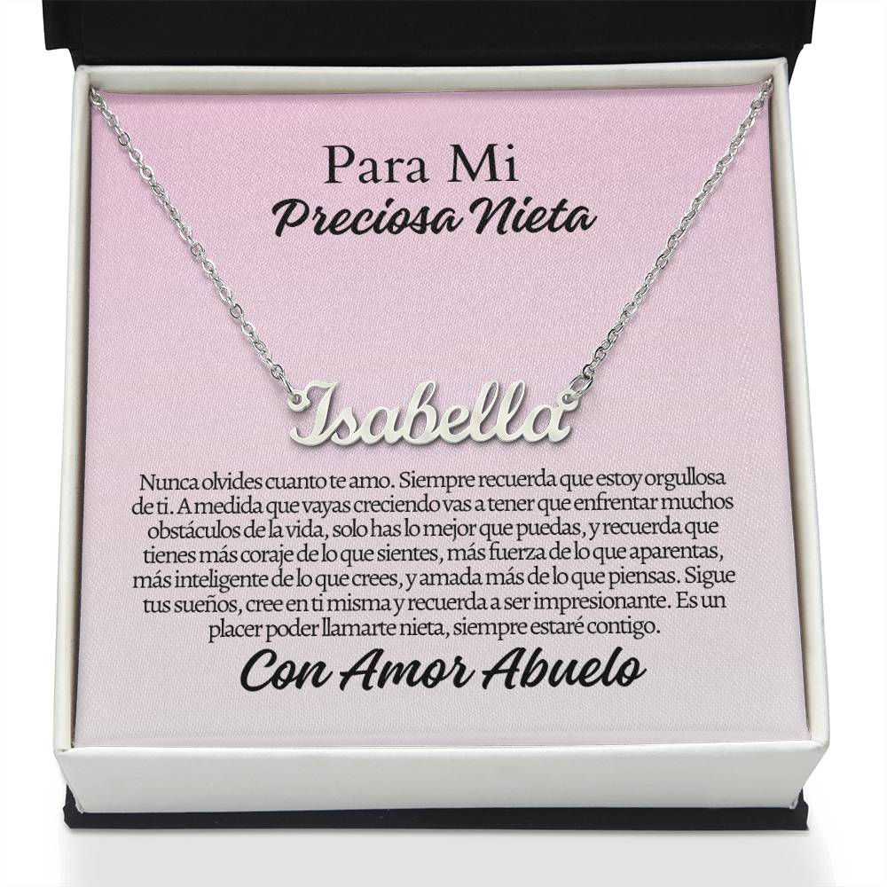 Para Mi  Nieta: Custom Name Necklace (With MC)