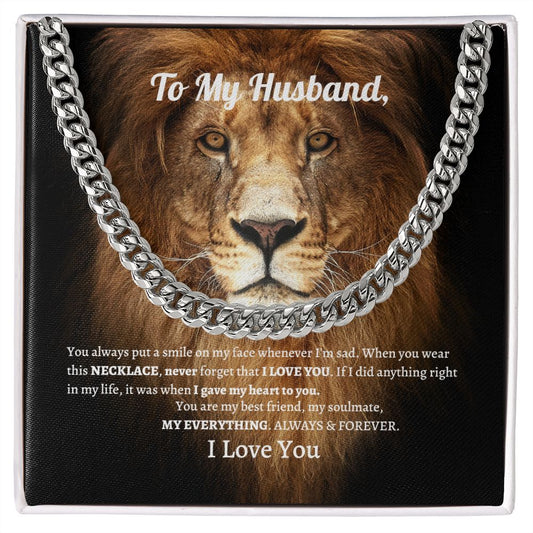 To My Husband | Cuban Link Chain (OREO + LUX BOX + LENGTH EXTENSION)