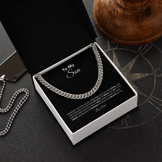 To My Son | Cuban Link Chain (OREO + LUX BOX + LENGTH EXTENSION)