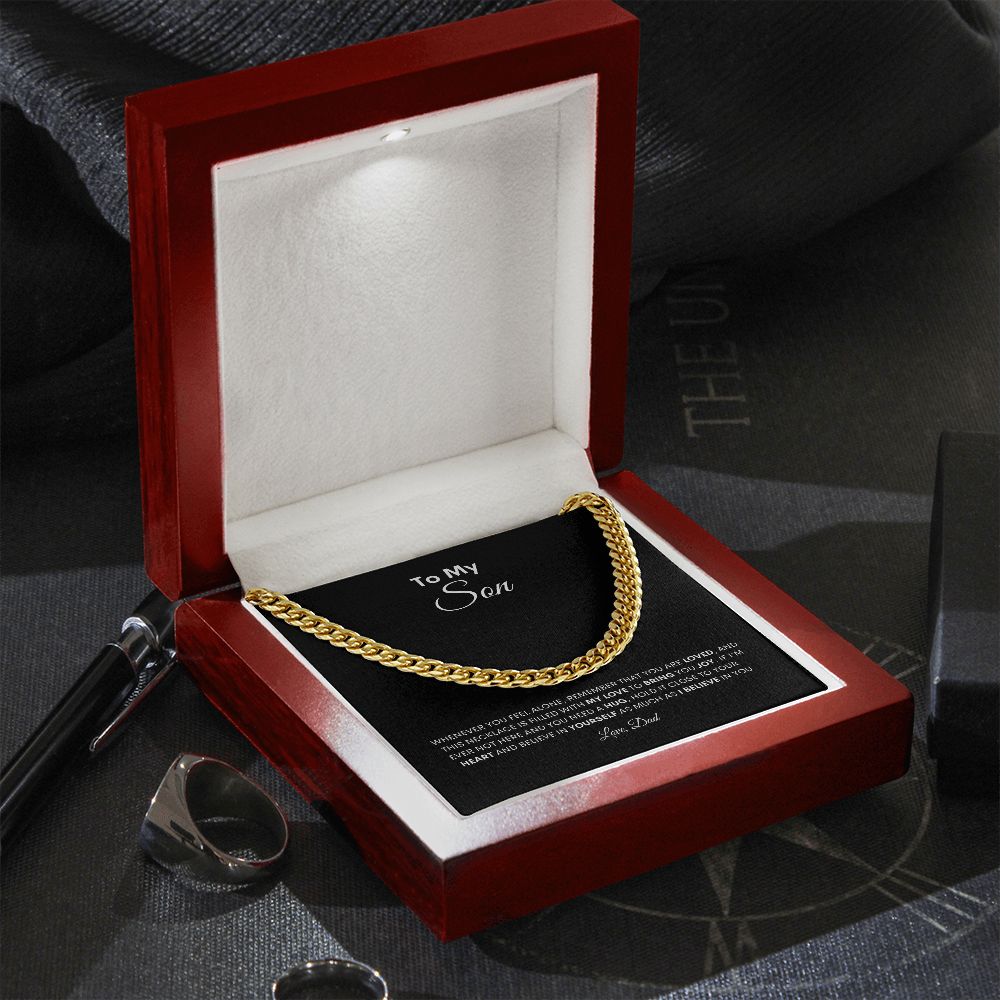 To My Son | Cuban Link Chain (OREO + LUX BOX + LENGTH EXTENSION)