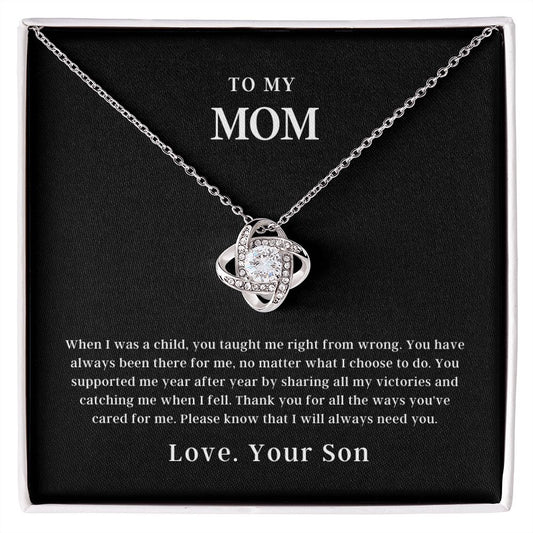 To My Mom | Love Knot Necklace